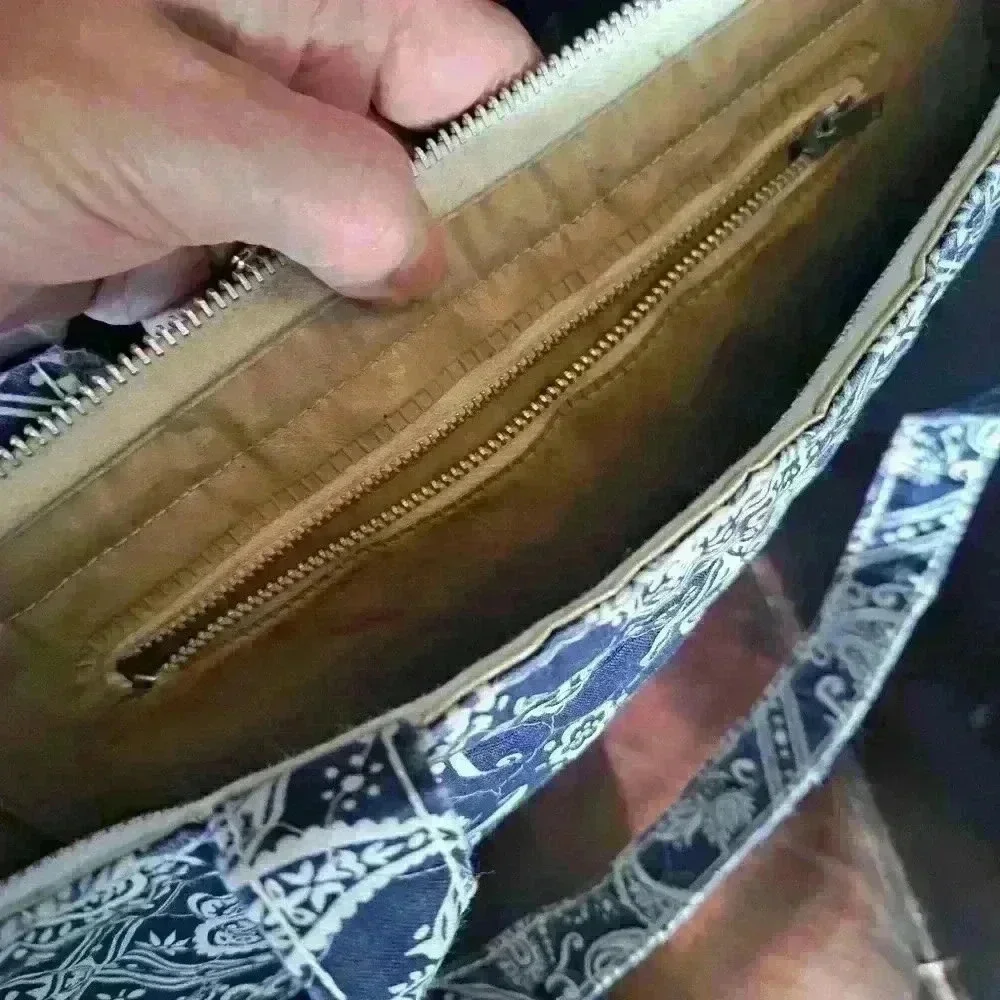 Blue paisley tote bag - Picture 5 of 5